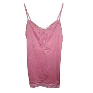 VTG Body Lites JCPenney Pink Lace Trim Full Slip Dress Womens USA Size 34
